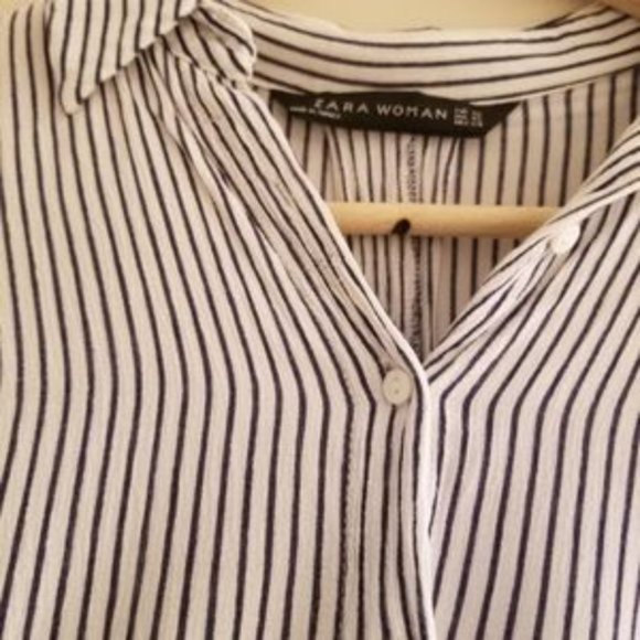 REFER TO NEW POSTING - ZARA BASIC PATTERN WORK CASUAL SHIRT BLOUSE - Picture 4 of 4